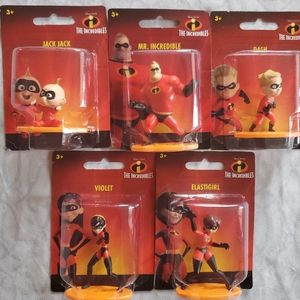 THE INCREDIBLES ACTION FIGURES DISNEY PIXAR